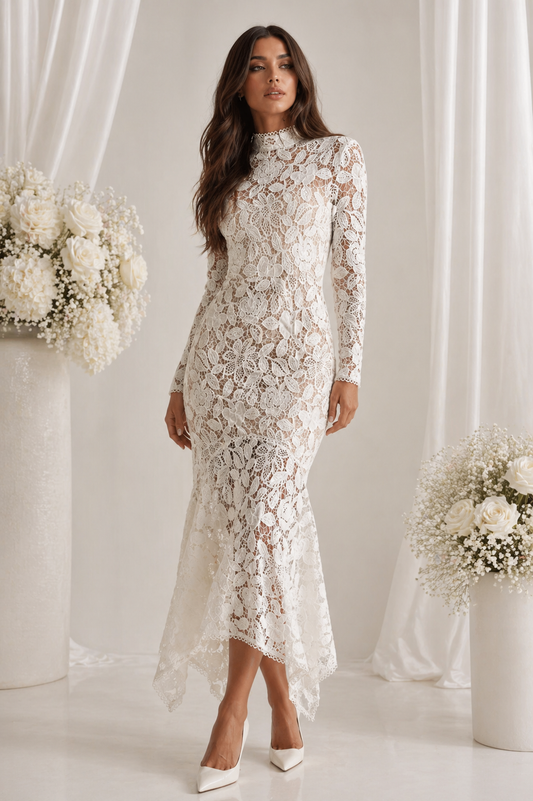 Evening Lace Maxi | White