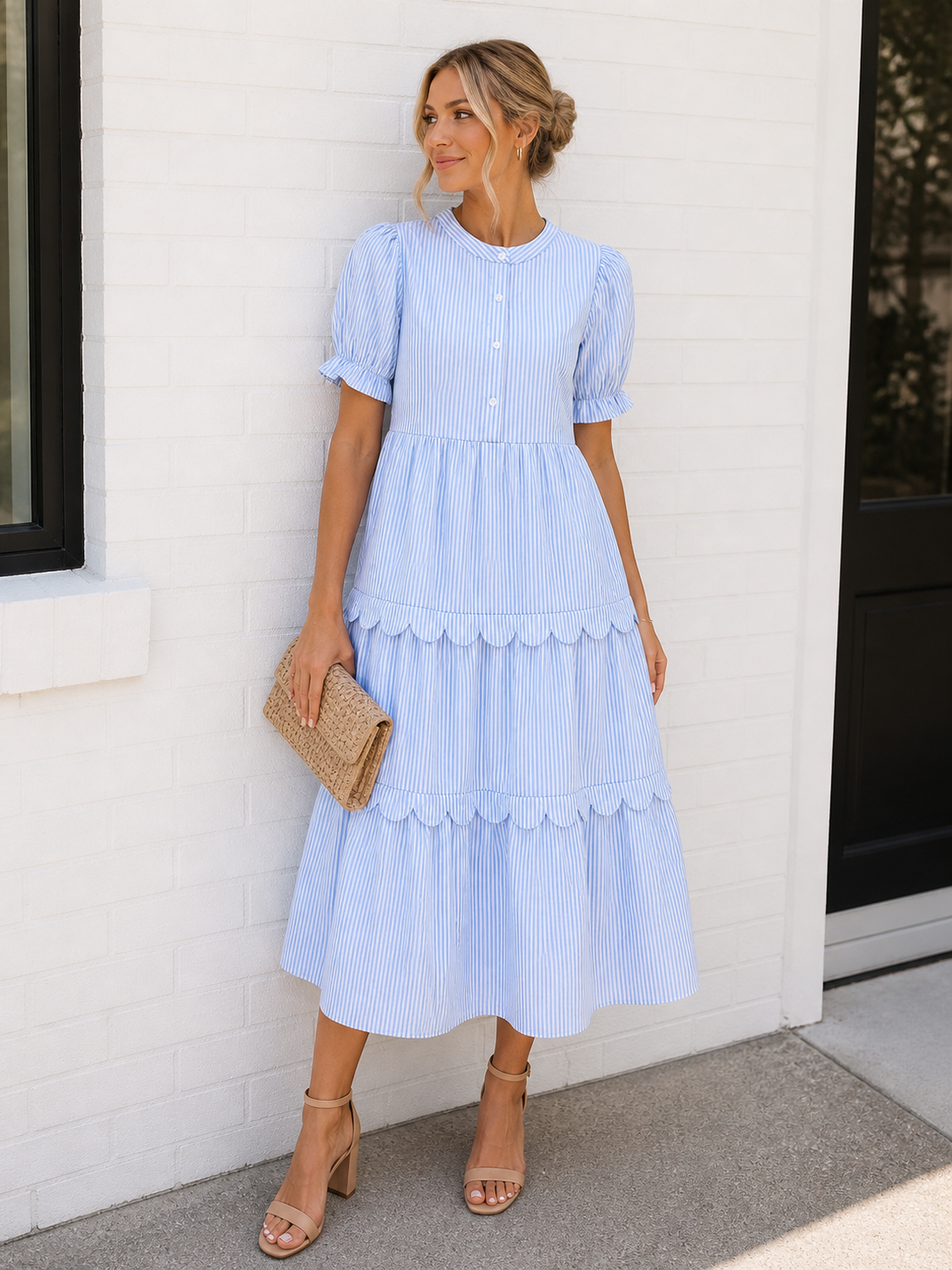 30A Striped Maxi Dress | Blue